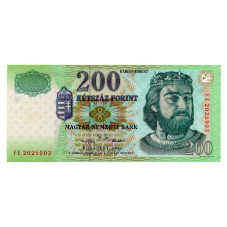 200 Forint Bankjegy 2001 FE UNC