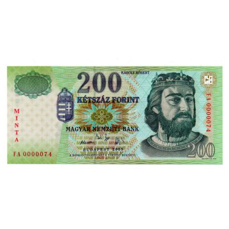 200 Forint Bankjegy 2005 MINTA