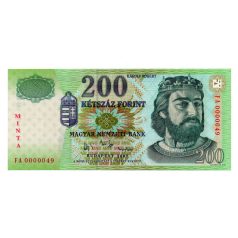   200 Forint Bankjegy 2007 MINTA nagyon alacsony sorszám 0000049