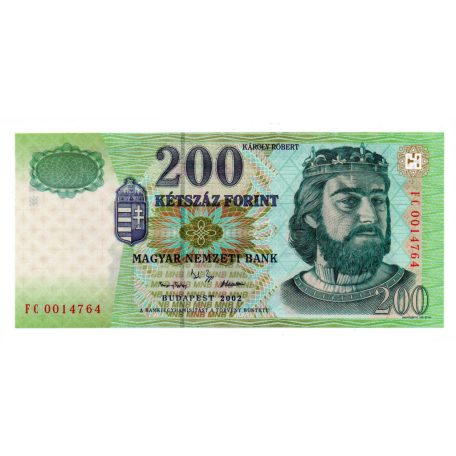 200 Forint Bankjegy 2002 FC gEF-aUNC