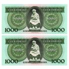 1000 Forint Bankjegy 1983 Március A sorozat EF sorszámkövető pár