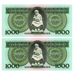   1000 Forint Bankjegy 1983 Március A sorozat EF sorszámkövető pár