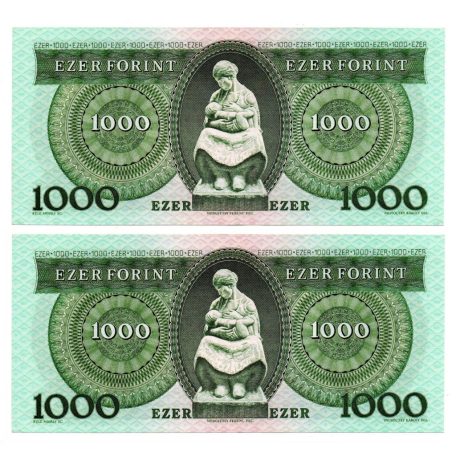 1000 Forint Bankjegy 1983 Március A sorozat EF sorszámkövető pár