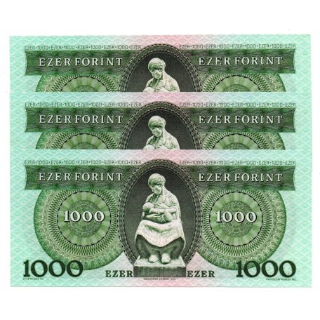 1000 Forint Bankjegy 1983 Március A sorozat aUNC sorkövető 3db