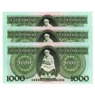 1000 Forint Bankjegy 1983 November B sorozat gEF sorkövető 3db