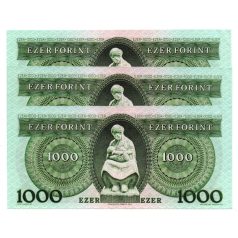   1000 Forint Bankjegy 1983 November B sorozat gEF sorkövető 3db