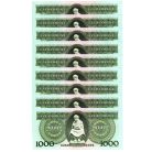 1000 Forint Bankjegy 1983 November B sorozat gEF sorkövető 9db