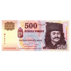   500 Forint Bankjegy 2001 MINTA nagyon alacsony sorszám EA0000029