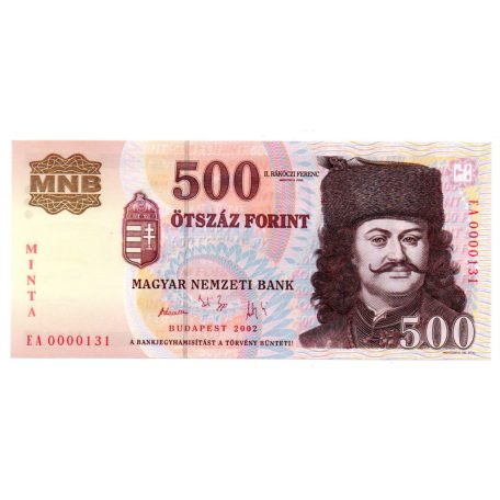 500 Forint Bankjegy 2002 MINTA
