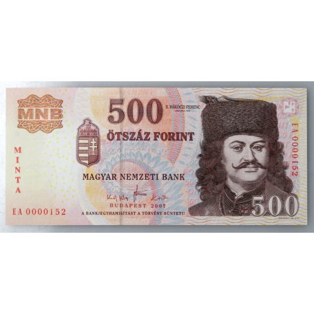 500 Forint Bankjegy 2007 MINTA
