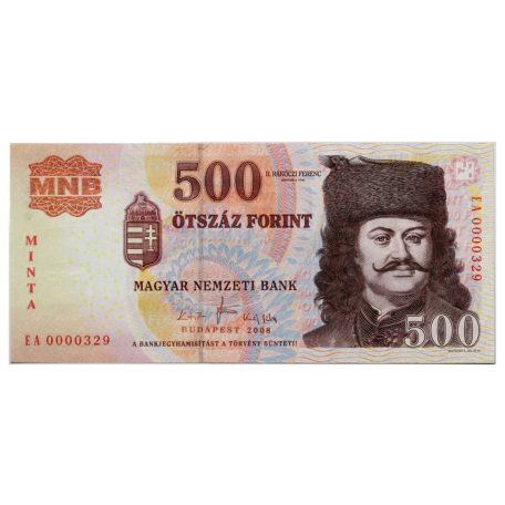 500 Forint Bankjegy 2008 EA MINTA