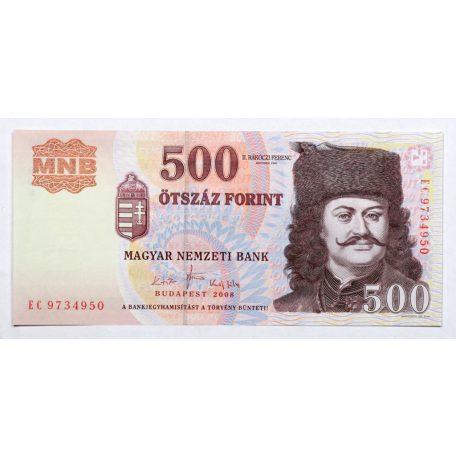 500 Forint Bankjegy 2008 EC UNC
