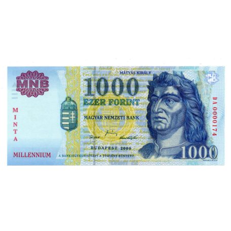 1000 Forint Bankjegy Millennium 2000 MINTA