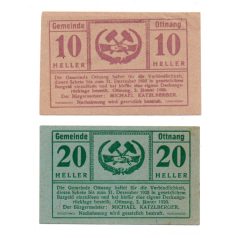 Ausztria Notgeld Ottnang 10-20 Heller 1920
