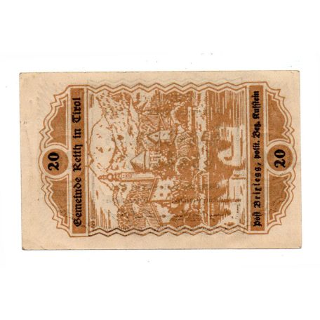 Ausztria Notgeld Reith 20 Heller 1920