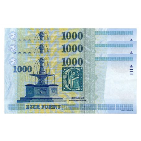1000 Forint Bankjegy 2002 DA aUNC sorszámkövető 3db