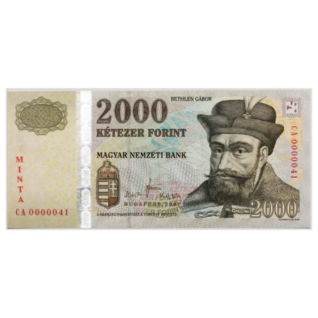 2000 Forint Bankjegy 2007 MINTA nagyon alacsony sorszám 0000041