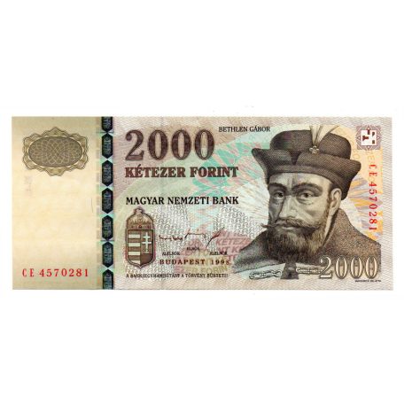 2000 Forint Bankjegy 1998 CE EF, hajtatlan