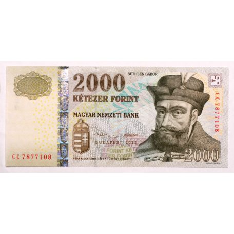 2000 Forint Bankjegy 2013 CC aUNC-UNC, hajtatlan