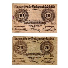 Ausztria Notgeld Scheibbs 10-20 Heller 1920