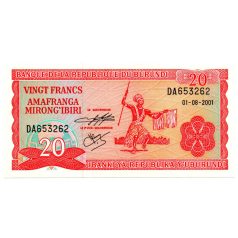 Burundi 20 Frank Bankjegy 2001 P27d