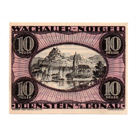 Ausztria Notgeld Wachau-Dürnstein an der Donau 10 Heller 1920