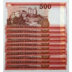   500 Forint Bankjegy 2018 MINTA plusz 9 alacsony sorszámú betűsor