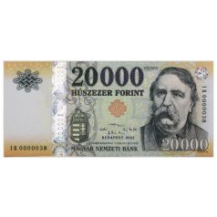   20000 Forint Bankjegy 2022 IR UNC nagyon alacsony szám 0000038