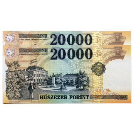20000 Forint Bankjegy 2022 IS UNC alacsony sorszámkövető pár