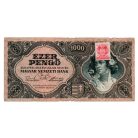 1000 Pengő Bankjegy 1945 F egyenes hármas a sorszámban Bélyeg