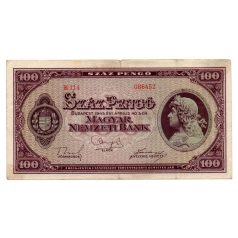 100 Pengő Bankjegy 1945 F