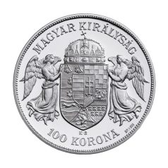   IV. Károly 100 Korona 1918 KB jelzett utánveret EZÜST 1 UNCIA 