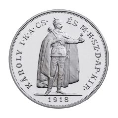   IV. Károly 100 Korona 1918 KB jelzett utánveret EZÜST 1 UNCIA 