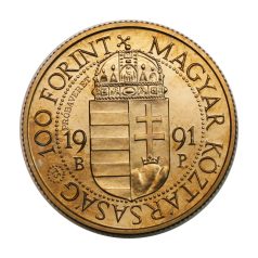   II. János Pál Pápa látogatás 100 Forint 1991 BU PRÓBAVERET