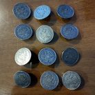 12 db vegyes Habsburg érme mitájú gomb