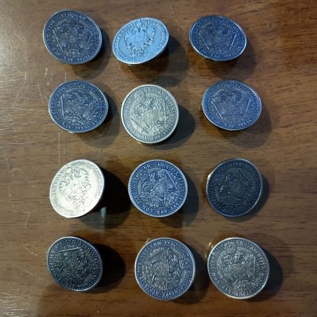 12 db vegyes Habsburg érme mitájú gomb