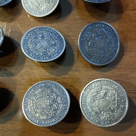 12 db vegyes Habsburg érme mitájú gomb