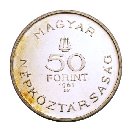 Bartók Béla emlékév 25 és 50 Forint 1961 Proof 37,5g Ag750
