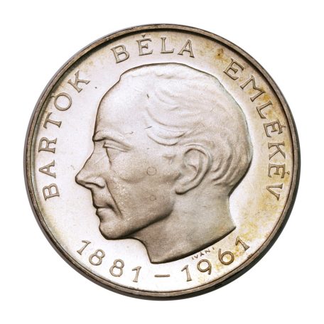 Bartók Béla emlékév 25 és 50 Forint 1961 Proof 37,5g Ag750