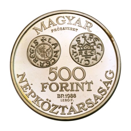 Szent István 500 Forint 1988 PP PRÓBAVERET tervezet szett