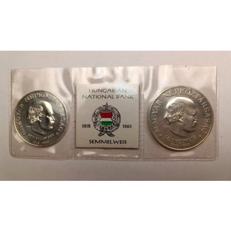 Semmelweis Ignác 50 és 100 Forint 1968 BU díszcsomagolt