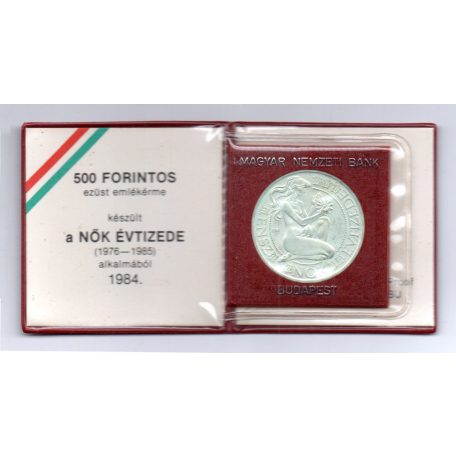 Nők évtizede 500 Forint 1984 BU MNB dísztokos