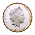 Cook-szigetek 20 Dollár 2014 PP Swarowski kristállyal díszítve 3 UNCIA 93,3g Ag999 