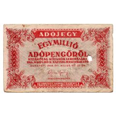 1 Millió Adópengő 1946 P53B G-VG