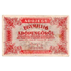 1 Millió Adópengő 1946 P53B F