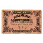 100 Millió Adópengő 1946 P55 VG hajó vízjellel
