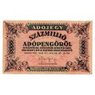 100 Millió Adópengő 1946 P55Ah aVF fordított címer