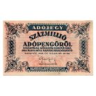 100 Millió Adópengő 1946 P55B gEF, hajtatlan vastag bézs papír