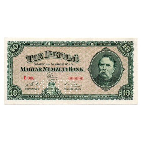 10 Pengő Bankjegy 1926 MINTA