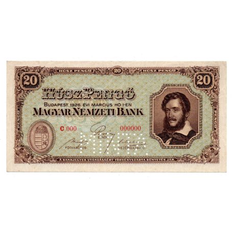 20 Pengő Bankjegy 1926 MINTA